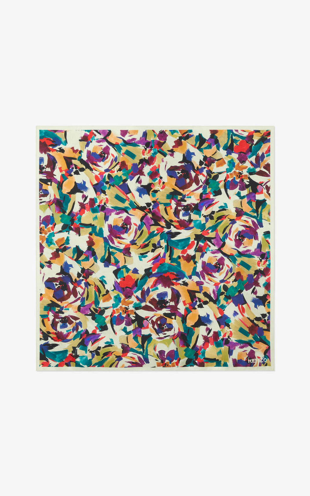 Foulard Kenzo Archive Floral silk Femme Vert Olive | FSID-16527